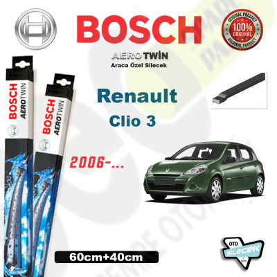 Renault Clio 3 Bosch Aerotwin Silecek Takımı 2006->