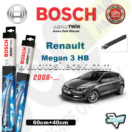 Renault Megane 3 HB Bosch Aerotwin Silecek Takımı 2008->
