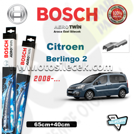 Citroen Berlingo 2 Bosch Aerotwin Ön Silecek Takımı 2008->