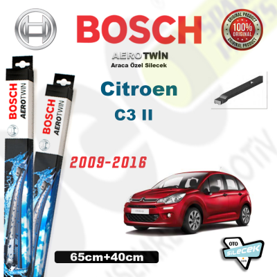 Citroen C3 Bosch Aerotwin Silecek Takımı 2009->