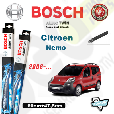 Citroen Nemo Bosch Aerotwin Silecek Takımı 2008->