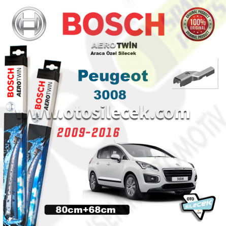 Peugeot 3008 Bosch Aerotwin Silecek Takımı 2009->