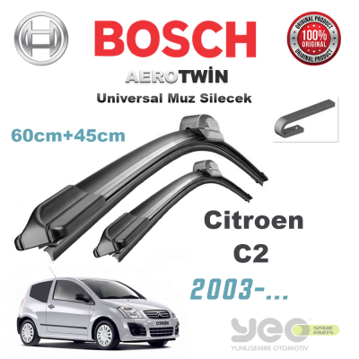 Citroen C2 Bosch Universal Silecek Takımı 2003->