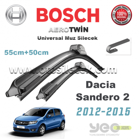 Dacia Sandero 2 Bosch Universal Silecek Takımı 2012->