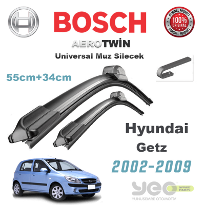 Hyundai Getz Bosch Aerotwin Muz Silecek Takımı 2002-2009