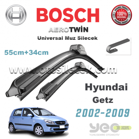Hyundai Getz Bosch Aerotwin Muz Silecek Takımı 2002-2009