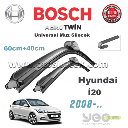 Hyundai i20 Bosch Aerotwin Muz Silecek Takımı 2008->