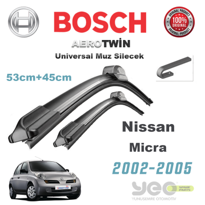 Nissan Micra Bosch Aerotwin Muz Silecek Takımı 2002-2005