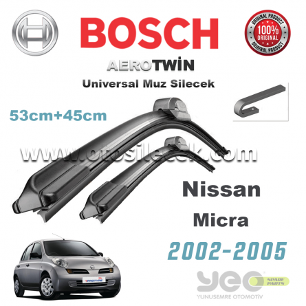 Nissan Micra Bosch Aerotwin Muz Silecek Takımı 2002-2005