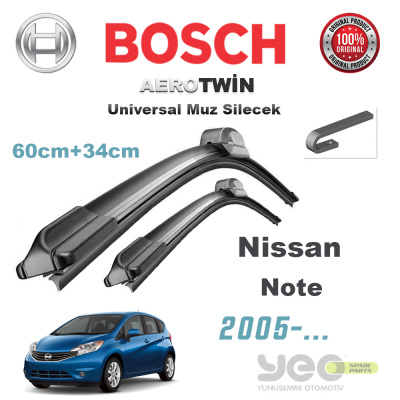 Nissan Note Bosch Aerotwin Muz Silecek Takımı 2005->