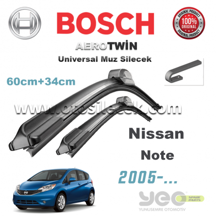 Nissan Note Bosch Aerotwin Muz Silecek Takımı 2005->