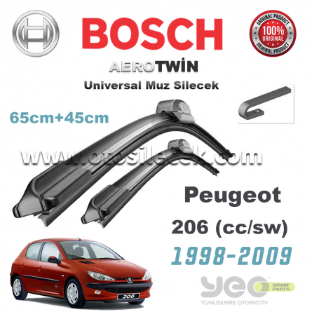 Peugeot 206 Bosch Aerotwin Muz Silecek Takımı