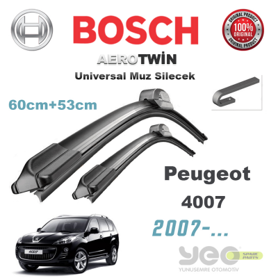 Peugeot 4007 Bosch Aerotwin Muz Silecek Takımı 2007->