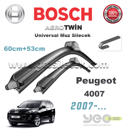Peugeot 4007 Bosch Aerotwin Muz Silecek Takımı 2007->