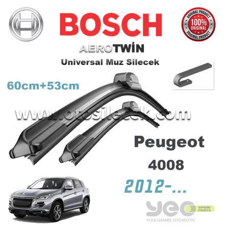 Peugeot 4008 Bosch Aerotwin Muz Silecek Takımı 2012->