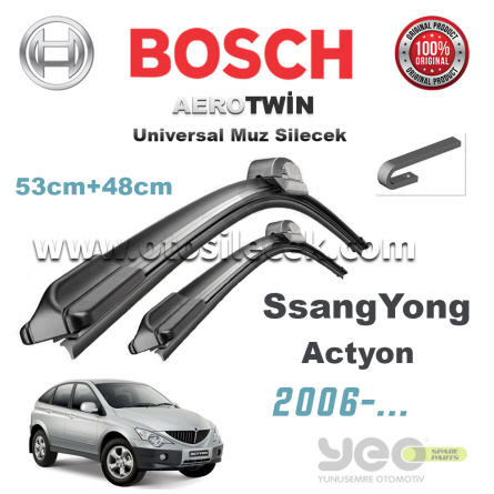 Ssangyong Actyon Bosch Aerotwin Muz Silecek Takımı 2006->