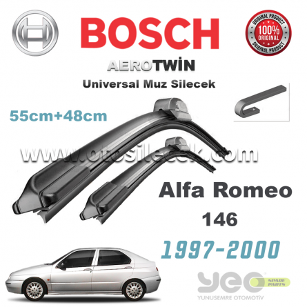 Alfa Romeo 146 Bosch Universal Silecek Takımı 1997-2000