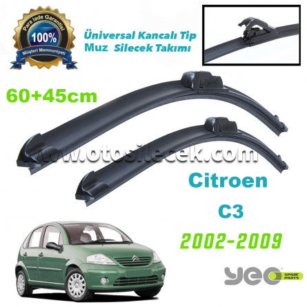 Citroen C3 YEO Aeroflex Muz Silecek Takımı 2002-2009