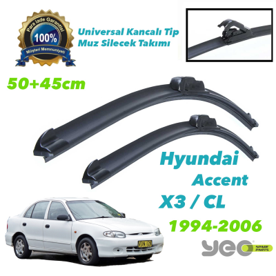 Hyundai Accent Blue YEO Aeroflex Muz Silecek Takımı