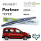 Peugeot Partner Tepee Arka Silecek 2008-..