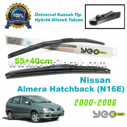 Nissan Almera Hatchback [N16E] Hybrid Silecek Takımı YEO 2000-2006