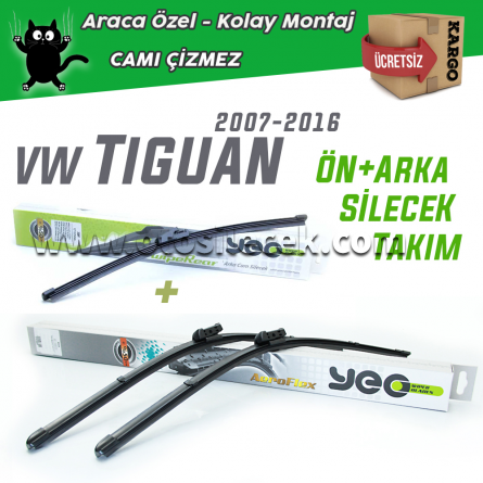  VW Tiguan Ön & Arka Silecek Takımı 2006-2016 YEO Aeroflex