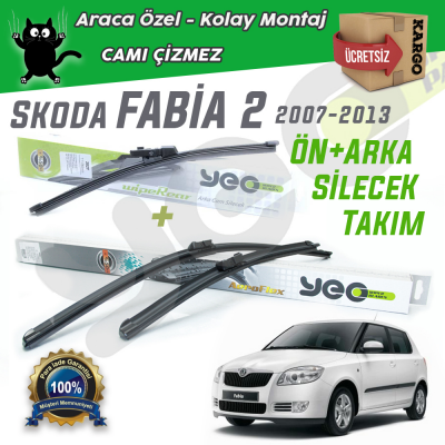 Skoda Fabia 2 Ön & Arka Silecek Takımı YEO 2007-2013