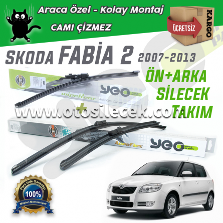Skoda Fabia 2 Ön & Arka Silecek Takımı YEO 2007-2013